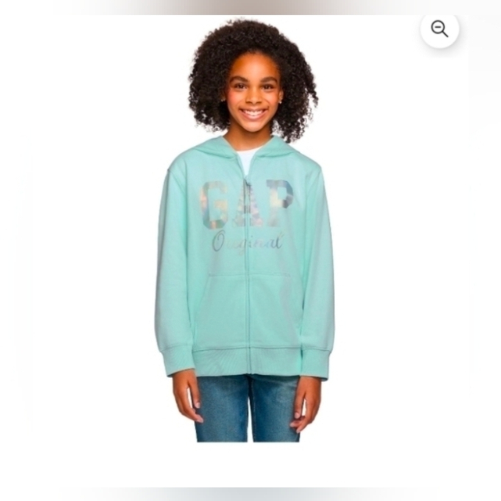 Gap Kids Full Zip French Terry Jacket Green